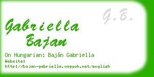 gabriella bajan business card
